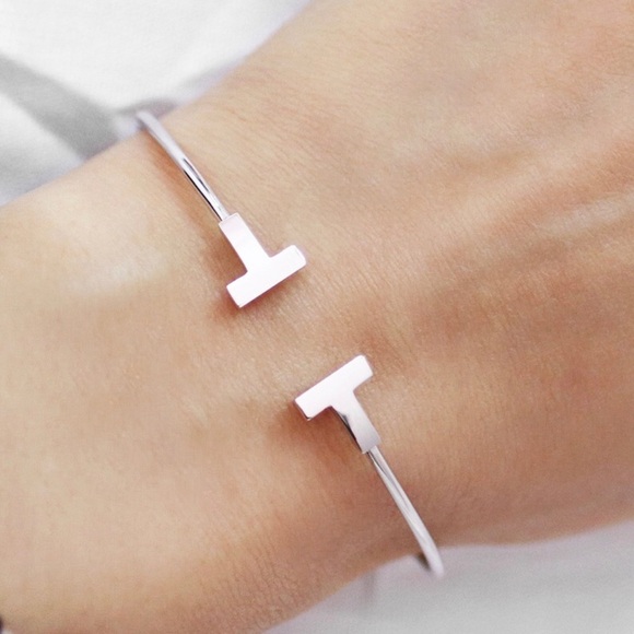 DOUBLE T OPEN CUFF WIRE BRACELET - Picture 5 of 9